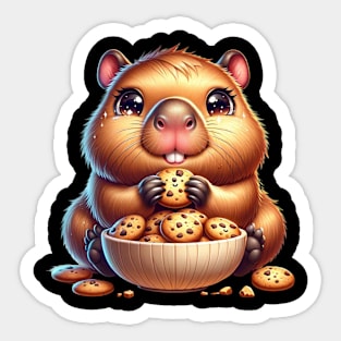 Japanese Art Pastry Foodie Cookie Lover Cute Capybara Sticker